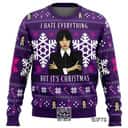 Purple Christmas Wednesday Adams Family Ugly Christmas Sweater Purple Christmas Wednesday Adams Family Ugly Christmas Sweater
