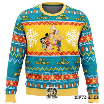Hey Arnold Nickelodeon Ugly Christmas Sweater Characters