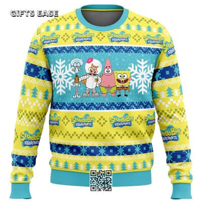 Spongebob Nickelodeon Ugly Christmas Sweater Patrick Star Squidward Sandy Cheeks SpongeBob SquarePants