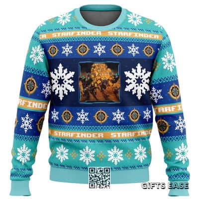 Starfinder Board Games Ugly Christmas Sweater Snowflake Pattern