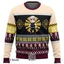 Chibi Tengen Uzui Demon Slayer Ugly Christmas Sweater Snowflake Pattern