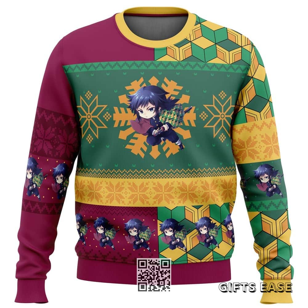 Cool Giyu Tomioka Demon Slayer Ugly Christmas Sweater Cool Giyu Tomioka Demon Slayer Ugly Christmas Sweater