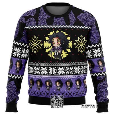 Chibi Kokushibo Demon Slayer Ugly Christmas Sweater
