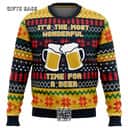 It’s The Most Wonderful Time For A Beer Ugly Christmas Sweater Xmas Pattern It’s The Most Wonderful Time For A Beer Ugly Christmas Sweater Xmas Pattern