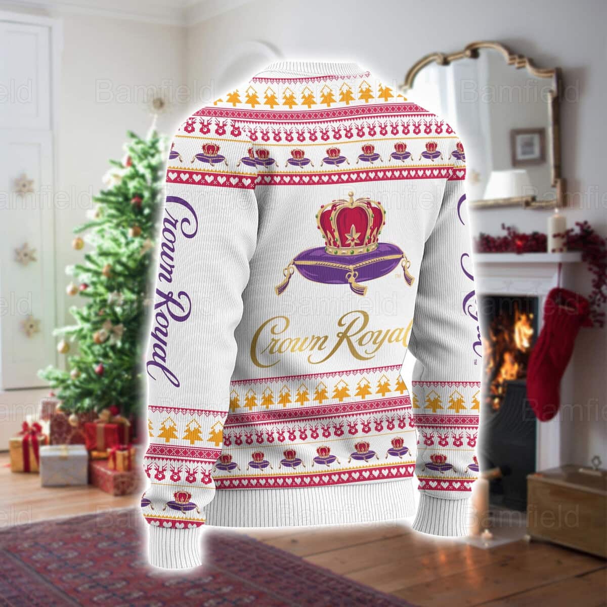 White Crown Royal Ugly Christmas Sweater White Crown Royal Ugly Christmas Sweater