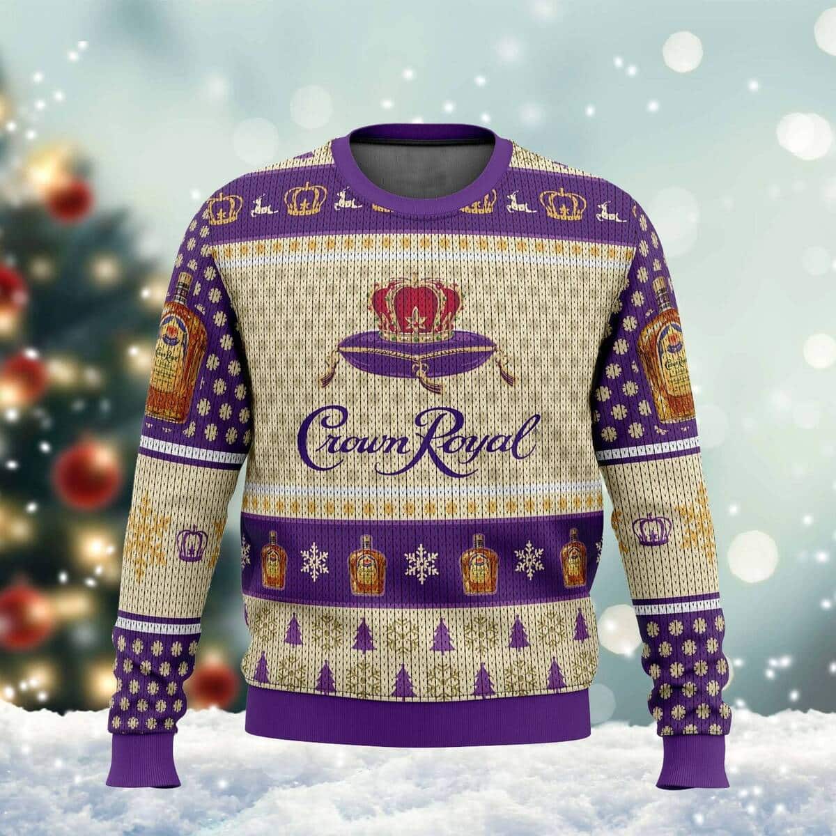 Crown Royal Peach Ugly Christmas Sweater Crown Royal Peach Ugly Christmas Sweater