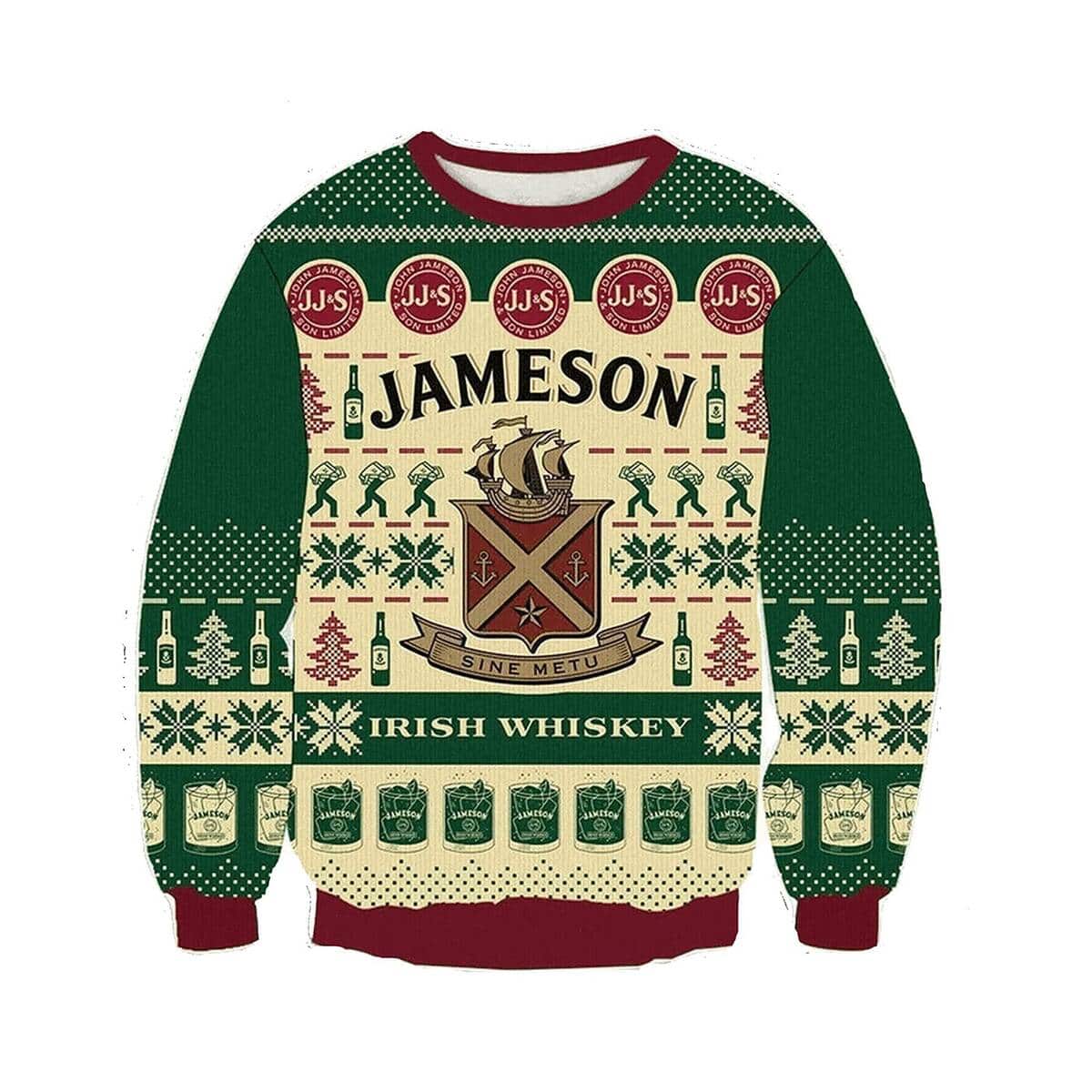 Jameson Irish Whiskey Ugly Christmas Sweater Jameson Irish Whiskey Ugly Christmas Sweater