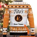 Tito's Vodka Ugly Christmas Sweater Custom Name