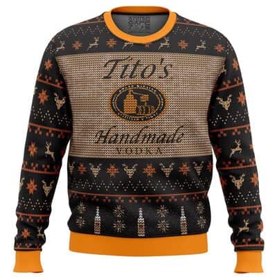 Tito&rsquo;s Vodka Ugly Christmas Sweater Xmas Pattern
