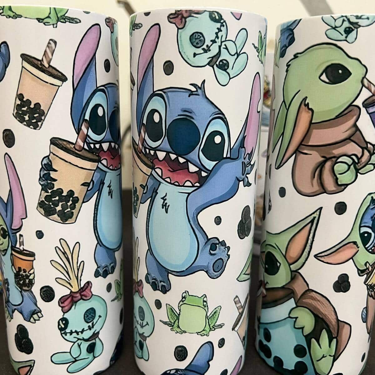 Baby Yoda Stitch Tumbler