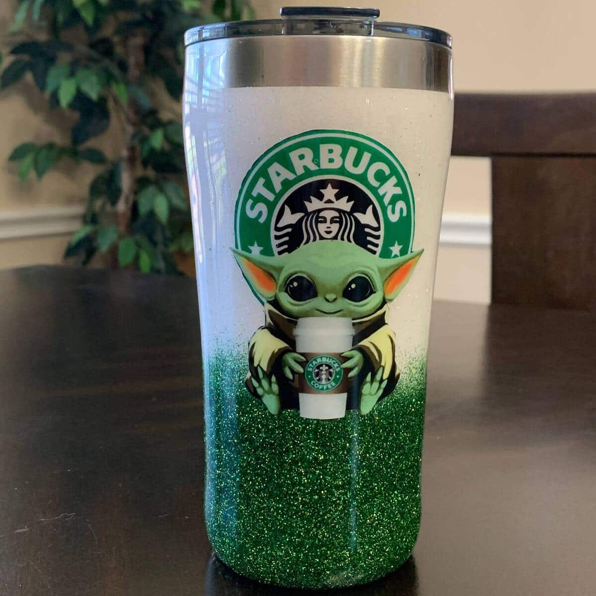 Baby Yoda And Starbucks Tumbler Baby Yoda And Starbucks Tumbler