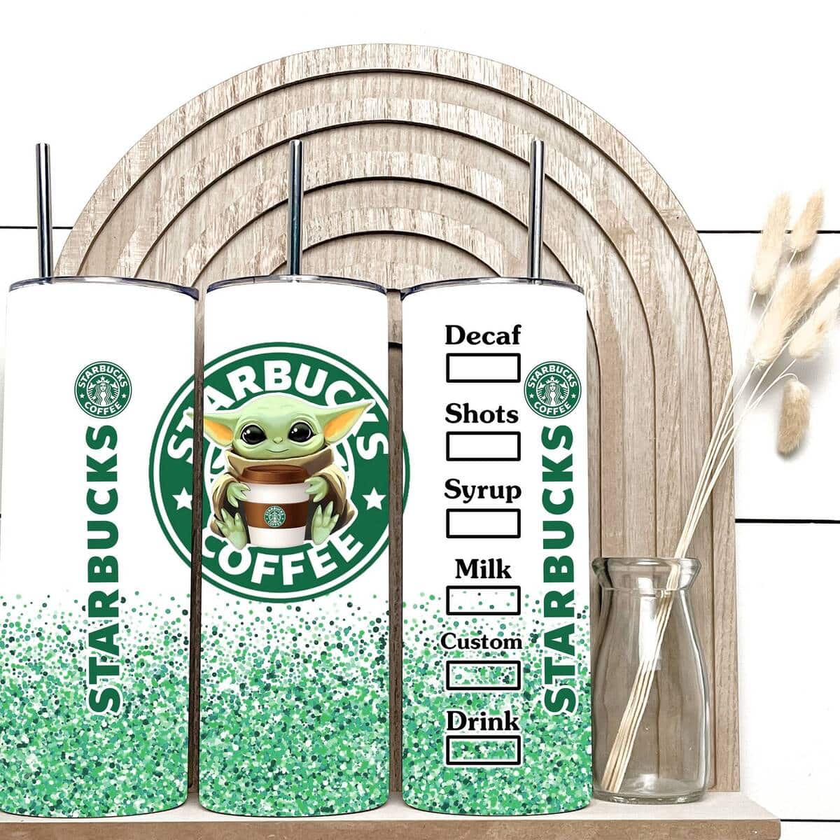 Grogu Baby Yoda Star Wars Tumbler Starbucks Coffee