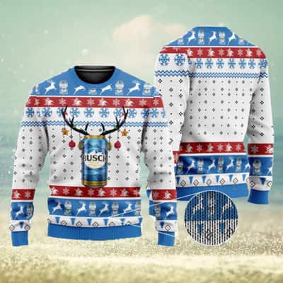 Busch Beer Ugly Christmas Sweater Reindeer Xmas Pattern Busch Beer Ugly Christmas Sweater Reindeer Xmas Pattern