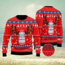 Black Red Budweiser Beer Ugly Christmas Sweater Reindeer Black Red Budweiser Beer Ugly Christmas Sweater Reindeer