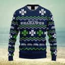 Blue NFL Seattle Seahawks Ugly Christmas Sweater