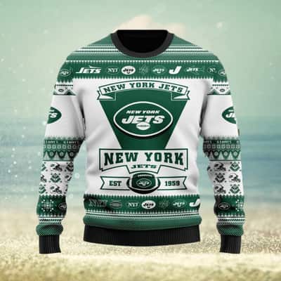 NFL New York Jets Ugly Christmas Sweater Custom Name