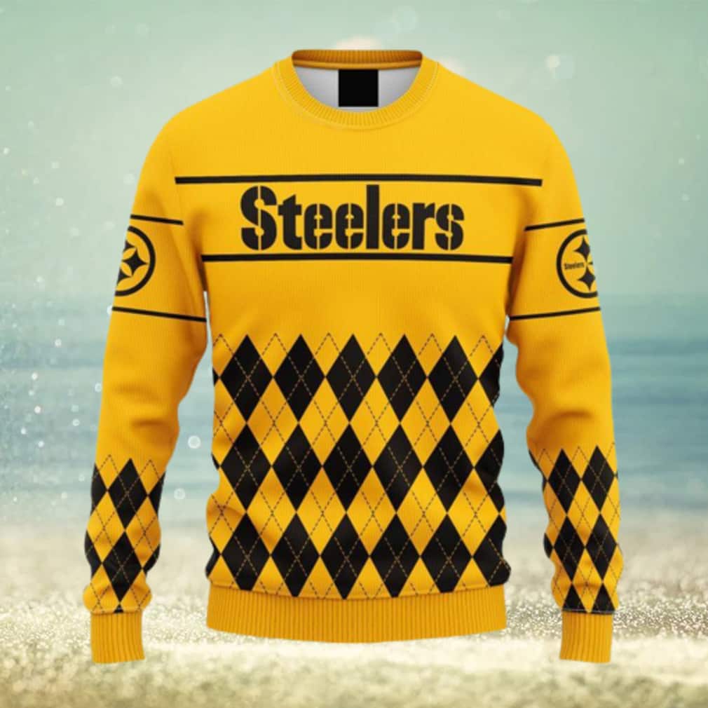 Yellow Pittsburgh Steelers NFL Ugly Christmas Sweater Yellow Pittsburgh Steelers NFL Ugly Christmas Sweater