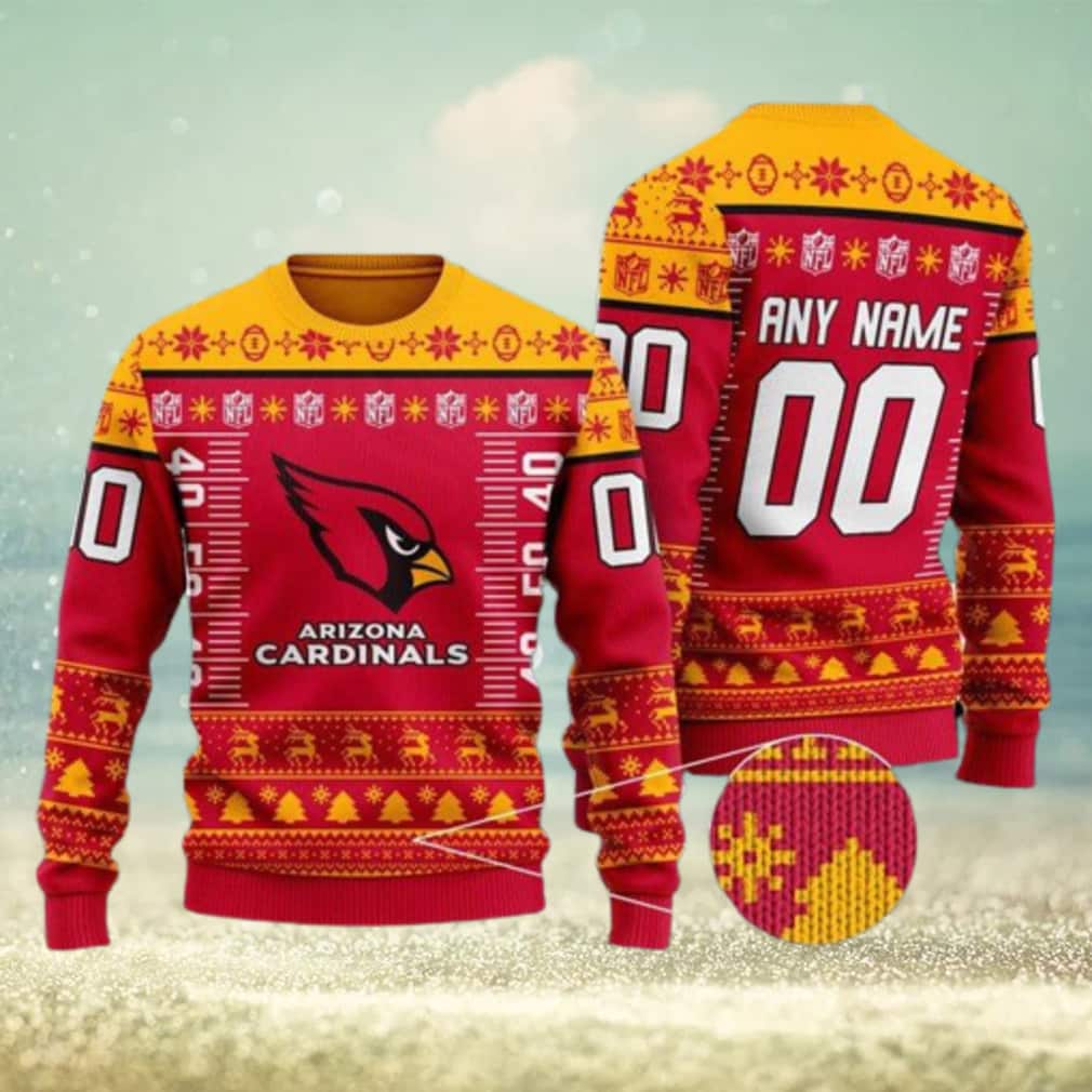 NFL Arizona Cardinals Ugly Christmas Sweater Custom Name Number NFL Arizona Cardinals Ugly Christmas Sweater Custom Name Number