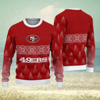 Red White NFL San Francisco 49ers Ugly Christmas Sweater