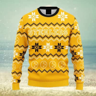 Yellow NFL Pittsburgh Steelers Ugly Christmas Sweater