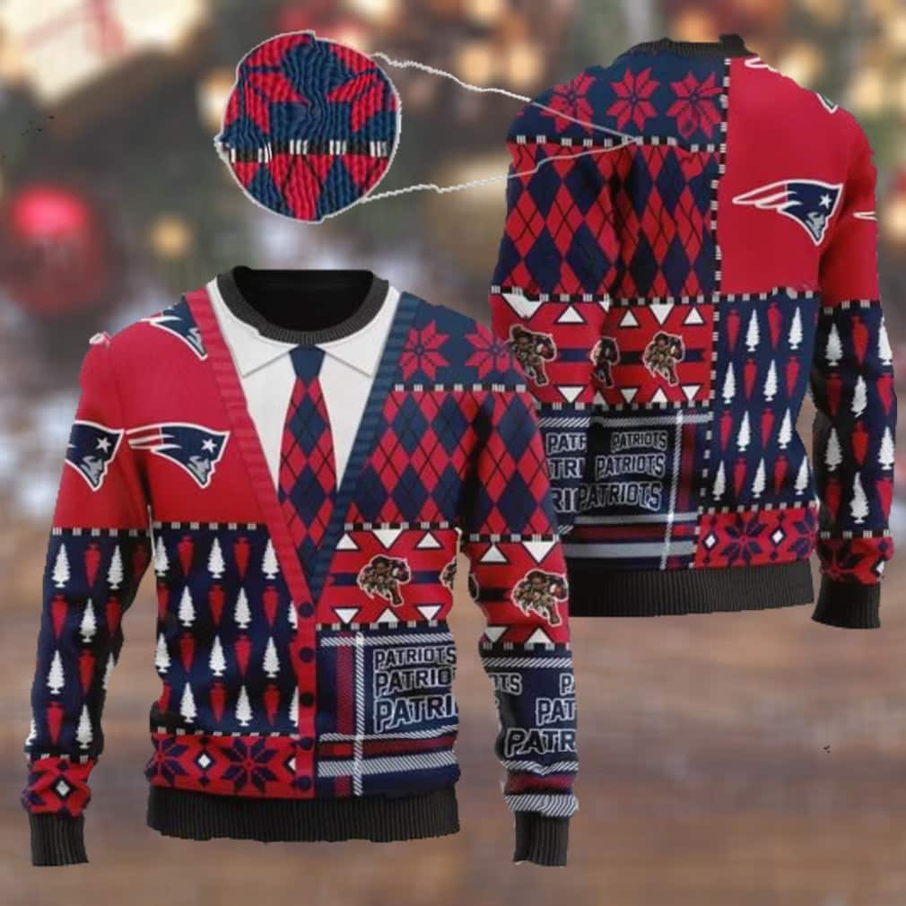 New England Patriots NFL Ugly Christmas Sweater Xmas Gift New England Patriots NFL Ugly Christmas Sweater Xmas Gift