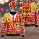 Kansas City Chiefs NFL Ugly Christmas Sweater Snowflakes Pattern
