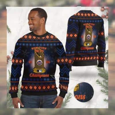 MLB New York Mets Ugly Christmas Sweater World Series Champions MLB New York Mets Ugly Christmas Sweater World Series Champions
