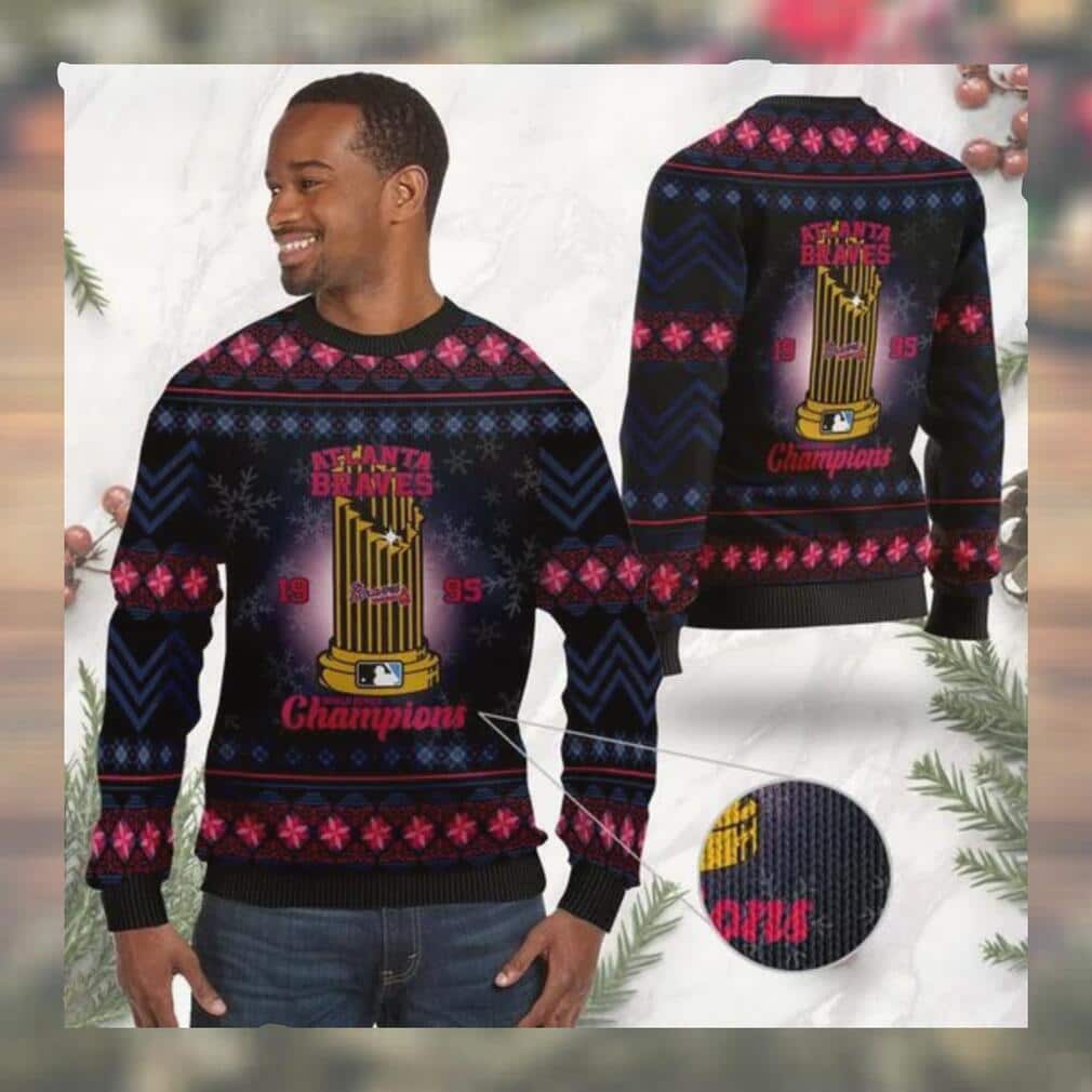 MLB Atlanta Braves Ugly Christmas Sweater World Series Champions MLB Atlanta Braves Ugly Christmas Sweater World Series Champions
