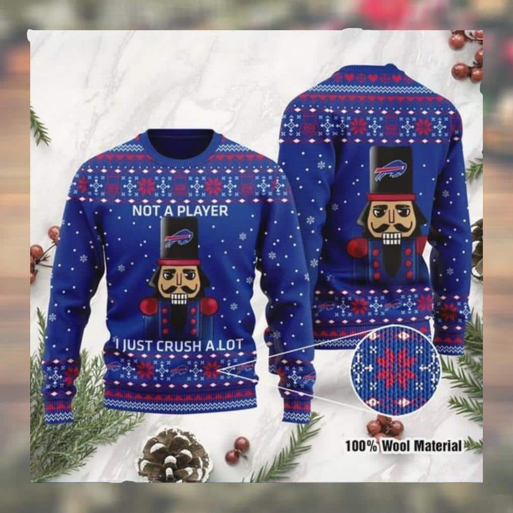 NFL Buffalo Bills Ugly Christmas Sweater I Am Not A Player I Just Crush A Lot NFL Buffalo Bills Ugly Christmas Sweater I Am Not A Player I Just Crush A Lot