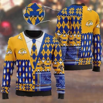 Los Angeles Rams NFL Ugly Christmas Sweater Cardigan Style