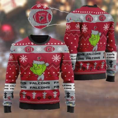 Funny Grinch NFL Atlanta Falcons Ugly Christmas Sweater