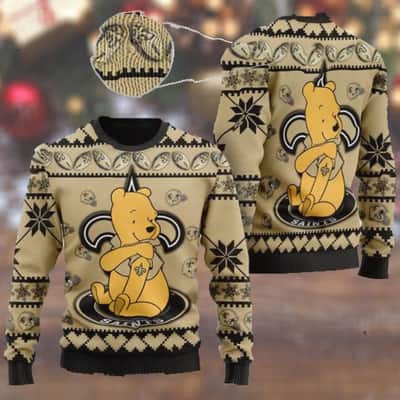 New Orleans Saints NFL Ugly Christmas Sweater Winnie-the-Pooh