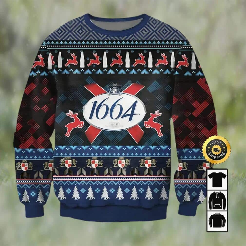 1664 Blanc Beer Ugly Christmas Sweater Xmas Pattern 1664 Blanc Beer Ugly Christmas Sweater Xmas Pattern