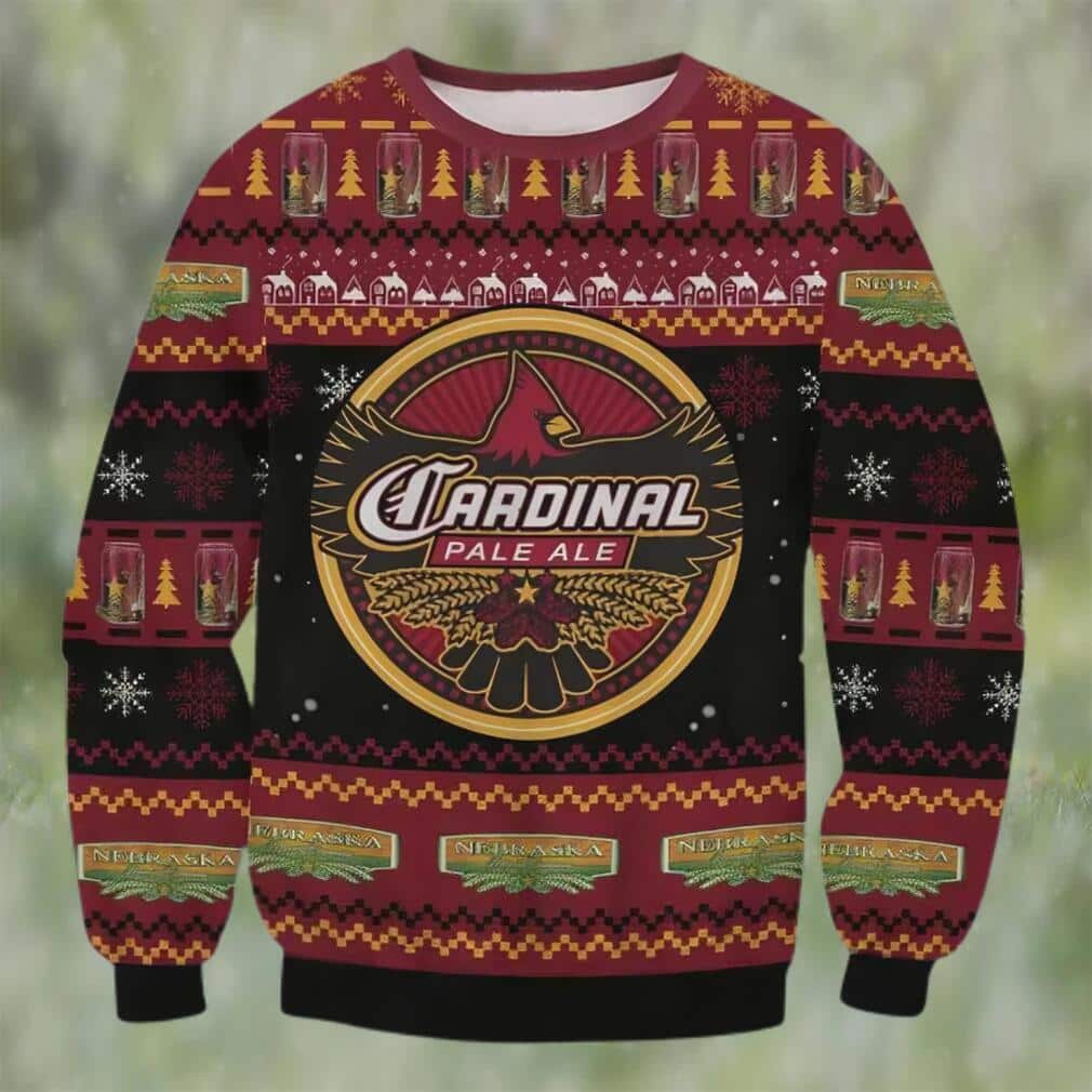 Cardinal Pale Ale Beer Ugly Christmas Sweater Xmas Pattern Cardinal Pale Ale Beer Ugly Christmas Sweater Xmas Pattern