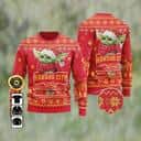 Red Baby Yoda Loves NFL Kansas City Chiefs Ugly Christmas Sweater