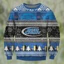 Black Blue Bud Light Beer Ugly Christmas Sweater Snowflakes Pattern Black Blue Bud Light Beer Ugly Christmas Sweater Snowflakes Pattern