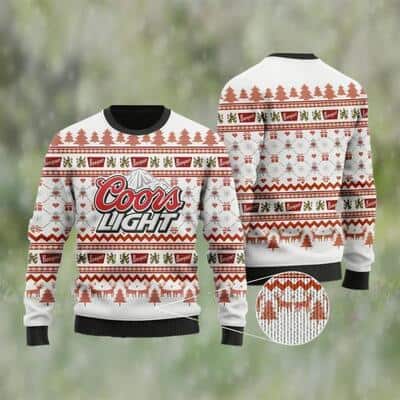 Coors Light Beer Ugly Christmas Sweater Xmas Pattern Coors Light Beer Ugly Christmas Sweater Xmas Pattern