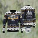 Modelo Especial Beer Ugly Christmas Sweater Snowflakes
