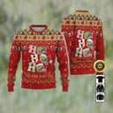 Red NFL San Francisco 49ers Ugly Christmas Sweater Ho Ho Ho Custom Name Red NFL San Francisco 49ers Ugly Christmas Sweater Ho Ho Ho Custom Name