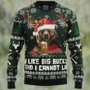 Bear And Beer Ugly Christmas Sweater I Like Big Bucks And I Cannot Lie