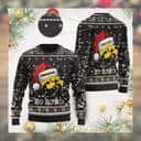 Black NCAA Iowa Hawkeyes Ugly Christmas Sweater Ho Ho Ho Custom Name Black NCAA Iowa Hawkeyes Ugly Christmas Sweater Ho Ho Ho Custom Name