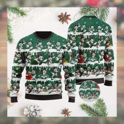 NFL Mickey New York Jets Ugly Christmas Sweater