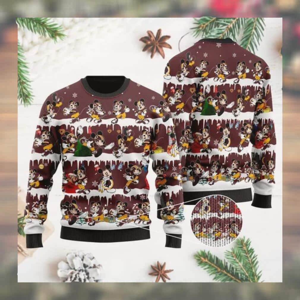 Mickey Disney NFL Washington Redskins Ugly Christmas Sweater Mickey Disney NFL Washington Redskins Ugly Christmas Sweater