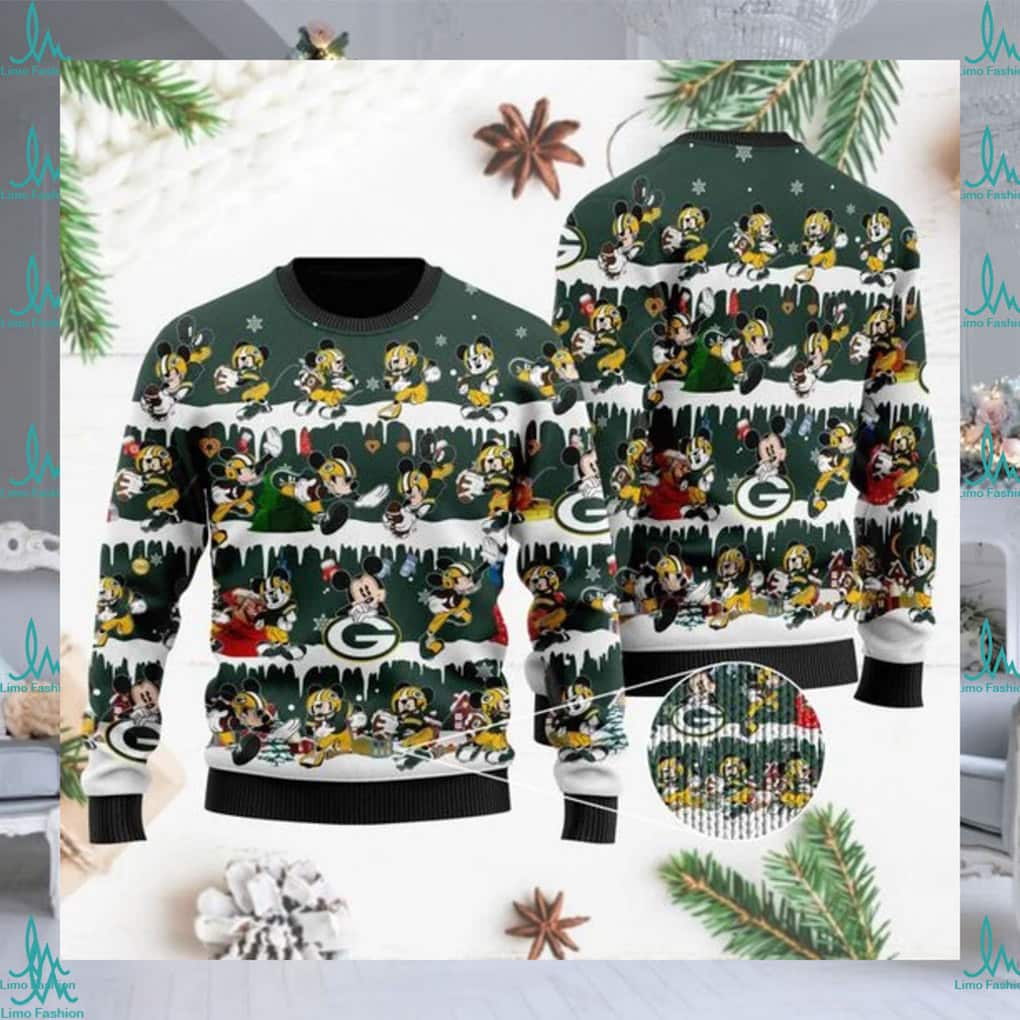 Mickey Mouse Disney NFL Green Bay Packers Ugly Christmas Sweater Mickey Mouse Disney NFL Green Bay Packers Ugly Christmas Sweater