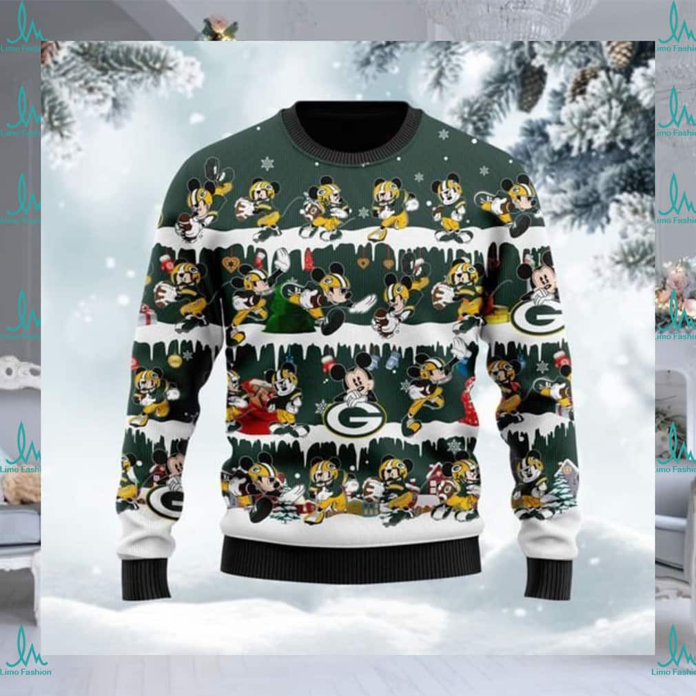 Mickey Mouse Disney NFL Green Bay Packers Ugly Christmas Sweater