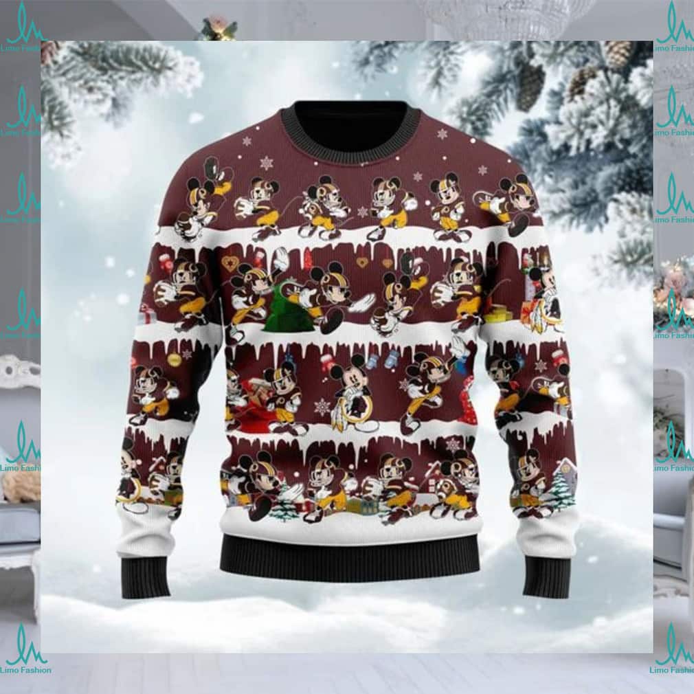Mickey Disney NFL Washington Redskins Ugly Christmas Sweater Mickey Disney NFL Washington Redskins Ugly Christmas Sweater