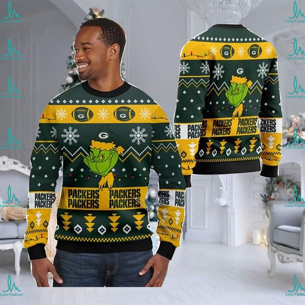 Cute Grinch NFL Green Bay Packers Ugly Christmas Sweater