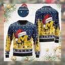 NCAA Michigan Wolverines Ugly Christmas Sweater Ho Ho Ho Custom Name
