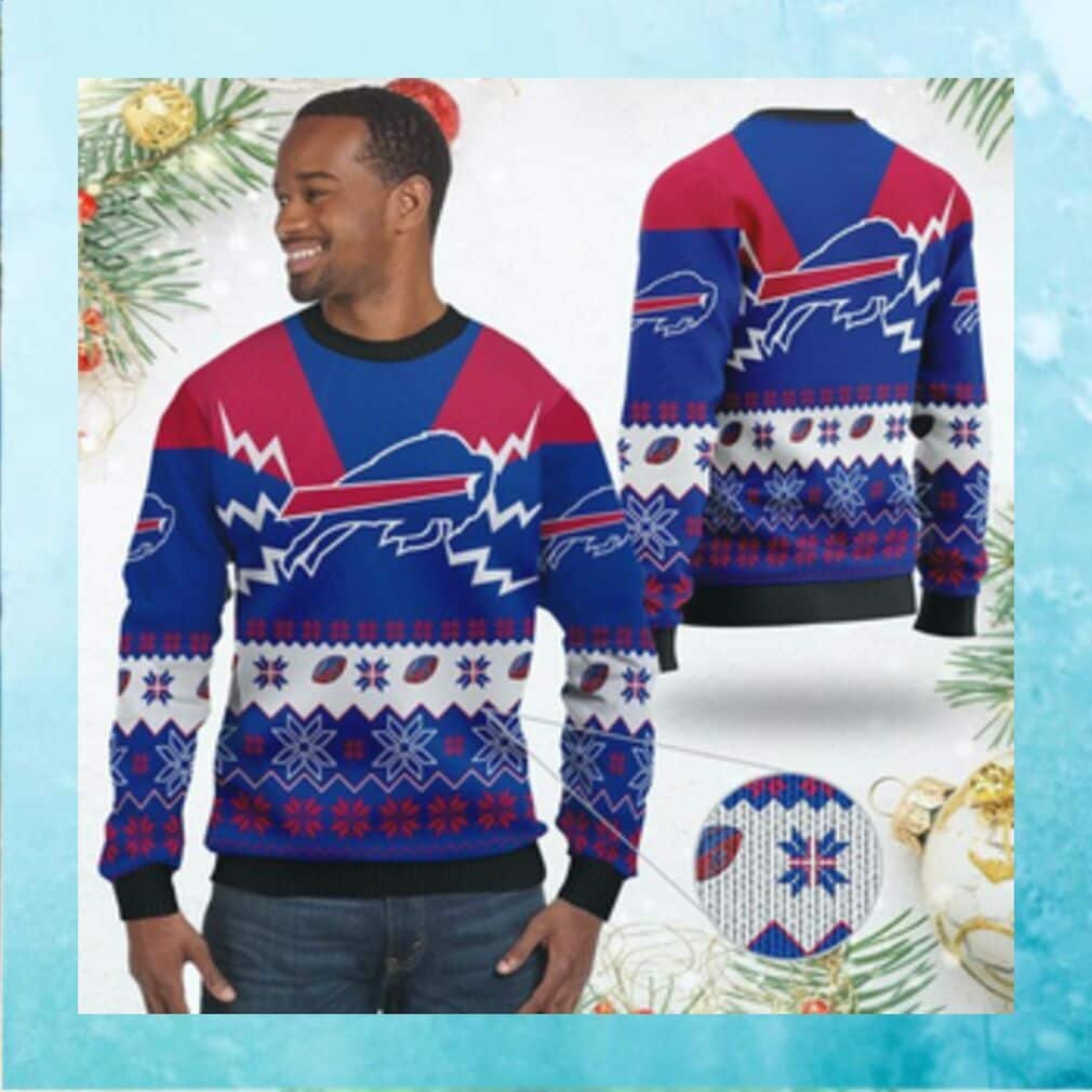 NFL Buffalo Bills Ugly Christmas Sweater Snowflake NFL Buffalo Bills Ugly Christmas Sweater Snowflake