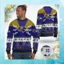 NFL Baltimore Ravens Ugly Christmas Sweater Snowflake Pattern NFL Baltimore Ravens Ugly Christmas Sweater Snowflake Pattern